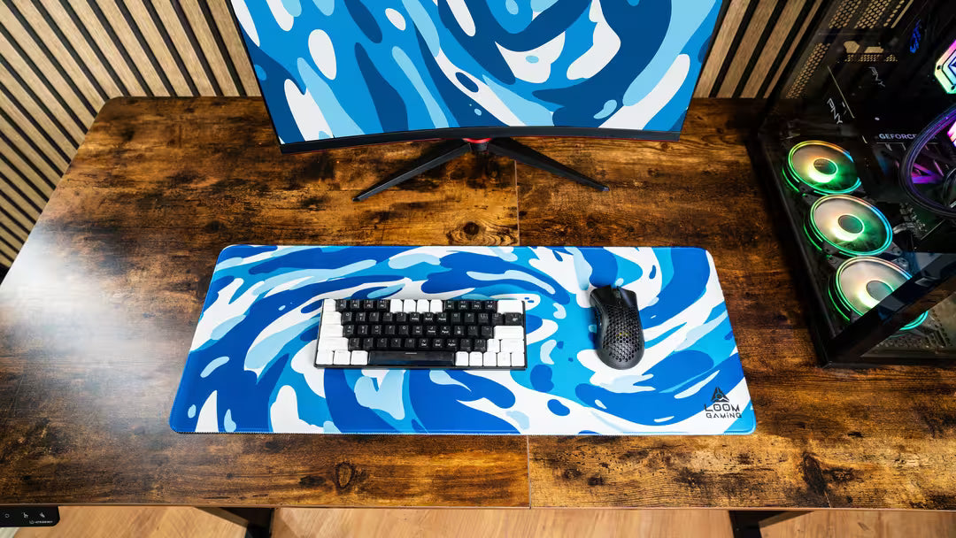 Camo Swirl Blue Mauspad