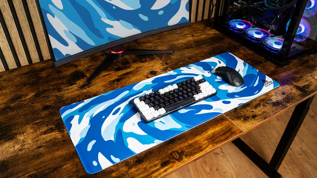 Camo Swirl Blue Mauspad