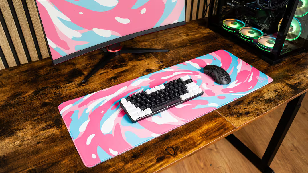 Camo Swirl Pink Mauspad