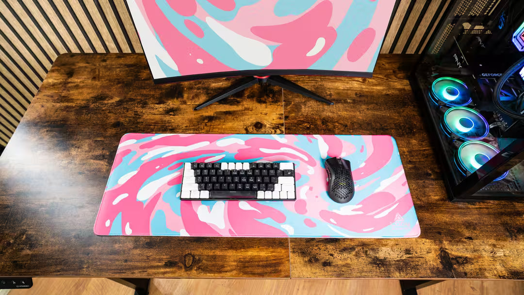 Camo Swirl Pink Mauspad
