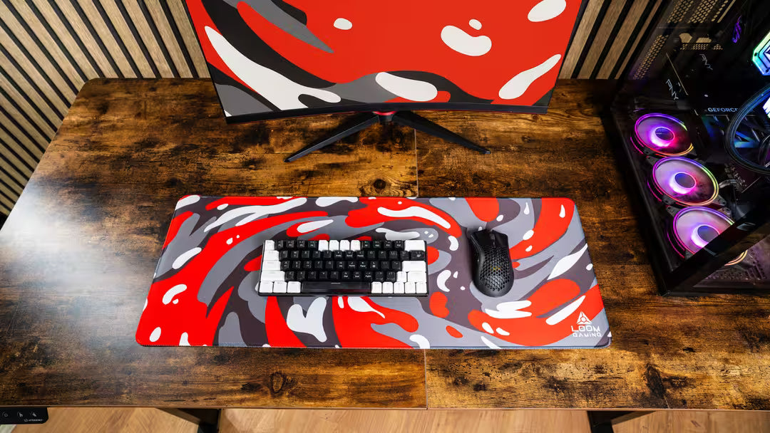 Camo Swirl Red Mauspad